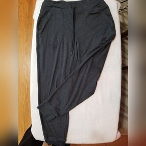 Lole Charcoal Gray High Rise Soft Knit Joggers M Drawstring Waist Cozy Pants